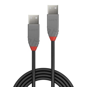 Cablu Lindy 3m USB 2.0 Type A to A, Anth, 
