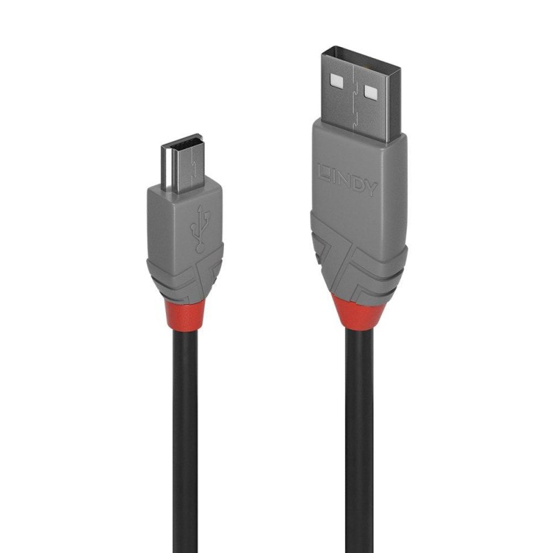 CABLU alimentare si date Lindy pt.smartphone  Mini-USB (T) la USB 2.0 (T), 5 m, PVC, negru, 
