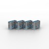 Lindy USB Port Locks 4x Blue+Key, 