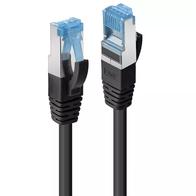 Cablu Lindy 1m Cat.6A S/FTP LSZH, Black, 