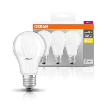BASECLA60 8,5W/827 230VFR E27 FS3 OSRAM, 