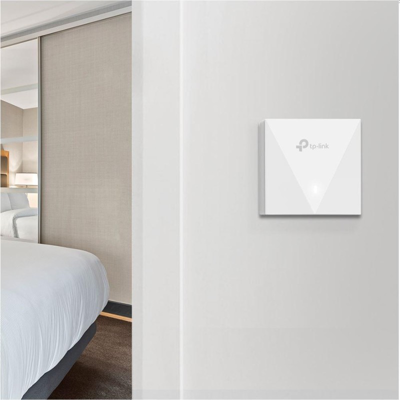 ACCESS POINT TP-LINK wireless AX3000 Mbps dual band Wall Plate WiFi 6, 2x10/100/1000 Mbps Ethernet Ports (1xPoE OUT)2 antene interne,IEEE802.3af/at PoE,de perete 