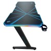 BIROU GAMING Spacer, dimensiuni 1400 x 600 x 18 mm, blat MDF invelit in fibra de carbon cu mousepad pe toata suprafata, suport casti si cana metalice, picioare reglabile manual, RGB, telecomanda wireless 
