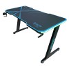 BIROU GAMING Spacer, dimensiuni 1400 x 600 x 18 mm, blat MDF invelit in fibra de carbon cu mousepad pe toata suprafata, suport casti si cana metalice, picioare reglabile manual, RGB, telecomanda wireless 