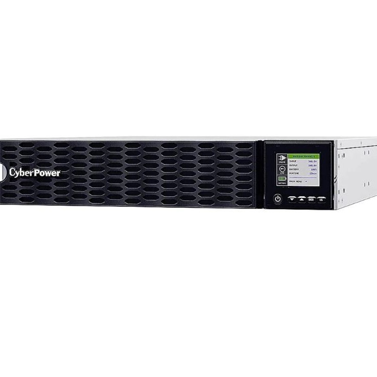 UPS CYBER POWER Online dubla conversie cu sin. pura, cu management, Rack 2U, LCD, 6000VA/6000W, 6x IEC, baterie 12x 12V/7Ah, incarcare pana la 4h, USB, RS232, slot SNMP, APFC, LCD col, EPO, EBM, GreenP, 