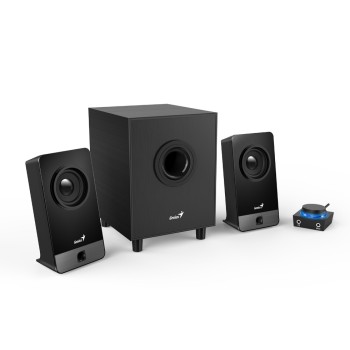 BOXE GENIUS 2.1, RMS: 10W (2 x 3.25W + 1 x 3.5W), black wood, 