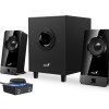 BOXE GENIUS 2.1, RMS: 10W (2 x 3.25W + 1 x 3.5W), black wood, 