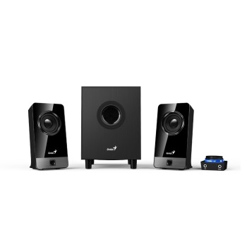 BOXE GENIUS 2.1, RMS: 10W (2 x 3.25W + 1 x 3.5W), black wood, 