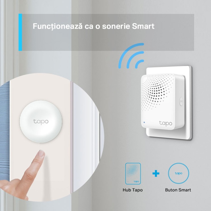 SMART HUB TP-Link, difuzor incorporat, necesar pentru senzorii Tapo, wireless 