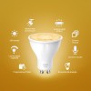 BEC LED wireless TP-LINK, 350lm, 2.9W, fasung GU10, lumina calda 2700K , control prin smartph.cu apl.Tapo, ajustare automata a luminii in fct. de mom zilei 