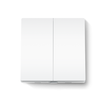 INTRERUPATOR inteligent TP-LINK, necesita hub Tapo H100 pentru functionare, 2 comutatoare,  programare prin smartphone aplicatia Tapo, 2 x baterii AAA, WiFi, alb 