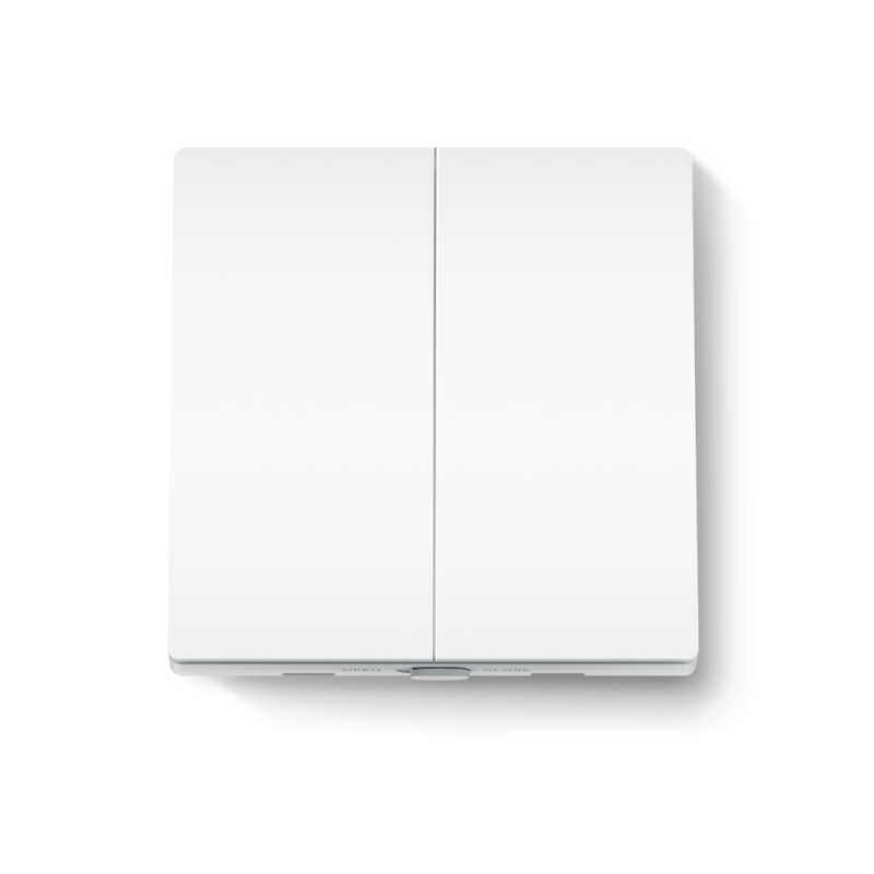 INTRERUPATOR inteligent TP-LINK, necesita hub Tapo H100 pentru functionare, 2 comutatoare,  programare prin smartphone aplicatia Tapo, 2 x baterii AAA, WiFi, alb 
