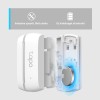 SENZOR SMART de miscare TP-LINK, necesita hub Tapo H100 ptr functionare, securitate pentru ferestre si usi,  progr smartph aplic Tapo, 1xbaterii CR2450, WiFi, alb 