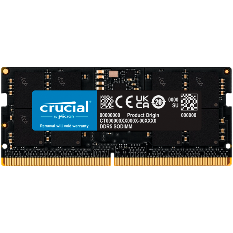 CRUCIAL 16GB DDR5-4800 SODIMM CL40 (16GBit) 