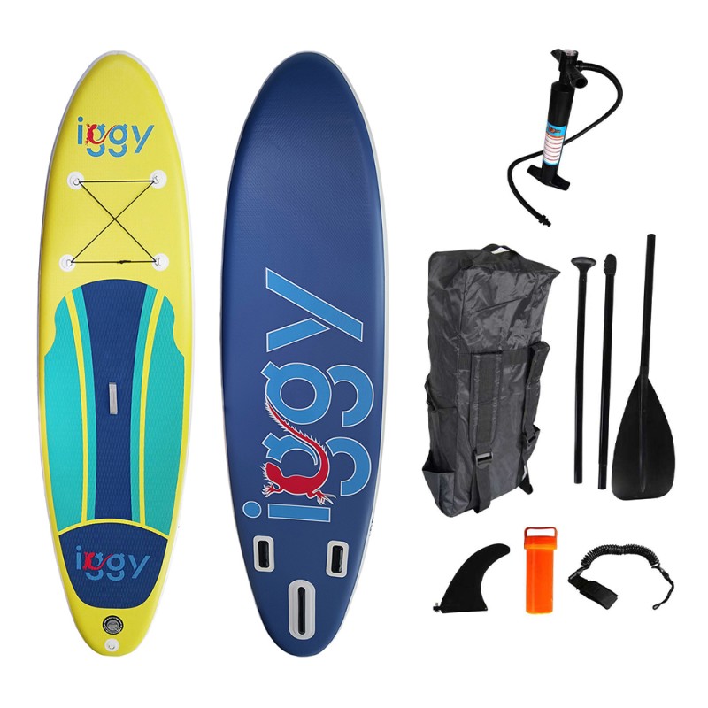 PADDLE BOARD iggy,stand up,gonflabila,305x81x15cm,single layer,suprafata anti-alunecare,acc:1 rucsac,1 aripioara mare,2 aripioare mici,1 kit reparatii,1 cordon siguranta,1 vasla,1 pompa 