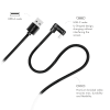 CABLU alimentare si date LOGILINK, pt. smartphone, USB 2.0, USB Type-C (T) la USB-A (T) la 180 grade, 1m, 2 x ecranat, aluminiu, negru, 