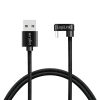 CABLU alimentare si date LOGILINK, pt. smartphone, USB 2.0, USB Type-C (T) la USB-A (T) la 180 grade, 2m, 2 x ecranat, aluminiu, negru, 