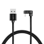 CABLU alimentare si date LOGILINK, pt. smartphone, USB 2.0, USB Type-C (T) la USB-A (T) la 180 grade, 2m, 2 x ecranat, aluminiu, negru, 