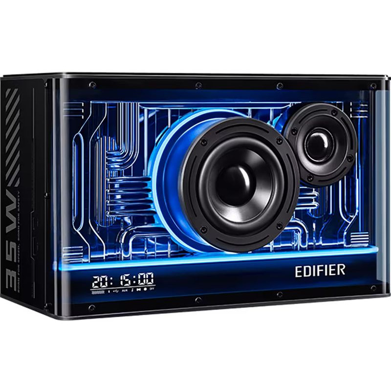 BOXE EDIFIER Gaming desktop, RMS: 40W, Bluetooth 5.3, USB-C, USB-A, AUX, EQs preset 3 moduri, RGB 7 culori, GaN charger 35W, black, 