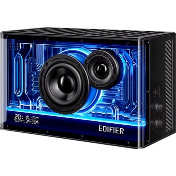 BOXE EDIFIER Gaming desktop, RMS: 40W, Bluetooth 5.3, USB-C, USB-A, AUX, EQs preset 3 moduri, RGB 7 culori, GaN charger 35W, black, 