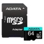 CARD MicroSD ADATA PremierPro, 64 GB, MicroSDHC, clasa 10, standard UHS-I U1, 