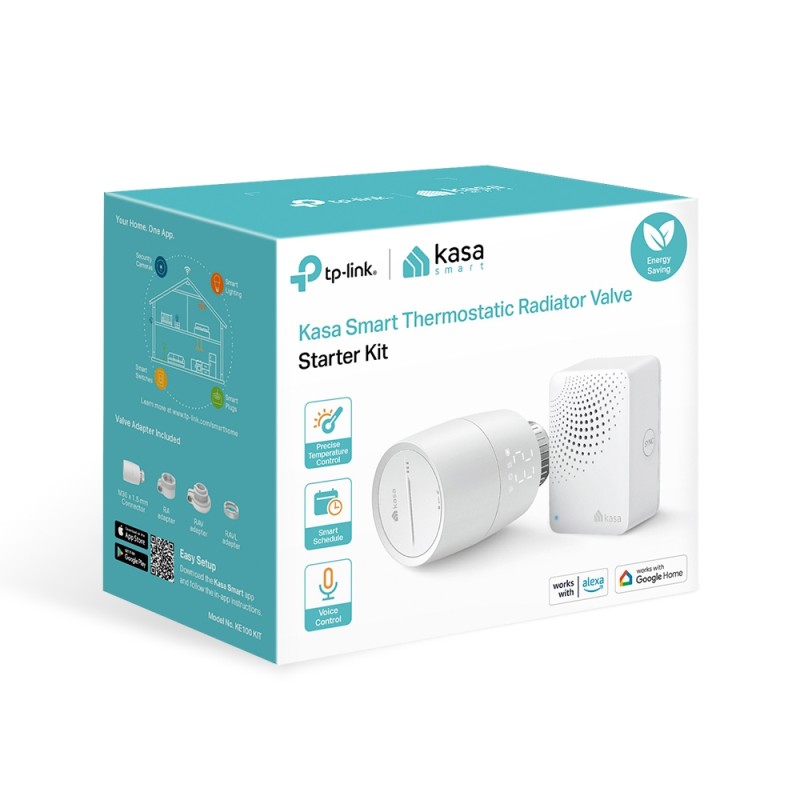 ROBINET CU TERMOSTAT si valva TP-Link, frecventa functionare 868 MHz, include HUB control pana la 32 calorifere, contine 2 baterii AA 
