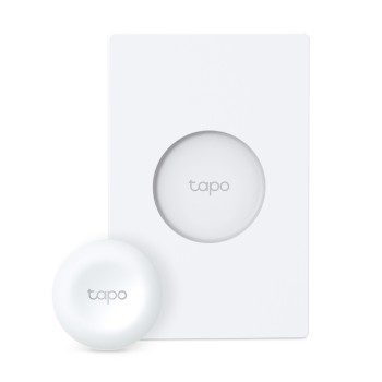 INTRERUPATOR inteligent TP-LINK, necesita hub Tapo H100 pentru functionare, 1 comutator,  programare prin smartphone aplicatia Tapo, 1 x baterie CR2032, WiFi, alb 