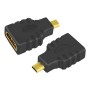 ADAPTOR video LOGILINK, Micro-HDMI (Type D)(T) la HDMI (M), conectori auriti, rezolutie maxima 4K UHD (3840 x 2160) la 30 Hz, negru, 