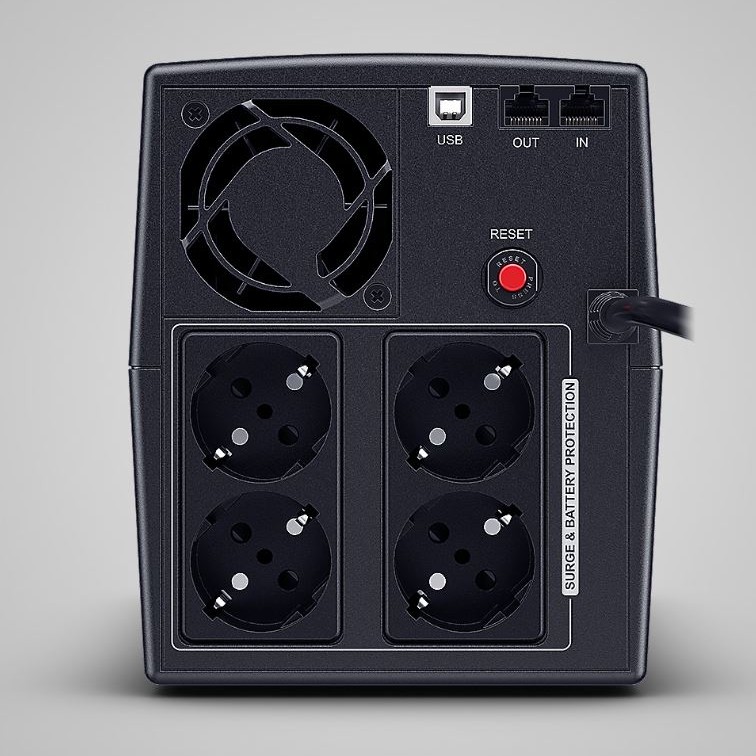 UPS CYBER POWER Line Int. cu sin. simulata, cu management, Tower, LED, 2200VA/1320W, AVR, 4x Schuko, baterie 2x 12V/9Ah, incarcare pana la 8h, USB, incarcare USB-A/USB-C, 2x RJ45, tehn. GreenPower, 