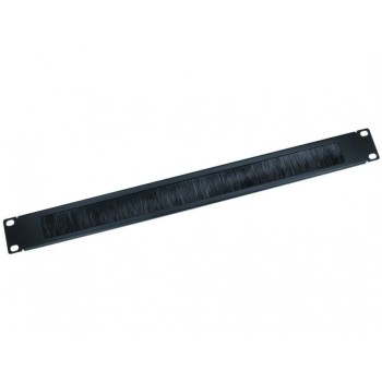 Ghidaj cabluri cu perii (organizator cabluri rack) , 1U , negru - DATEUP 
