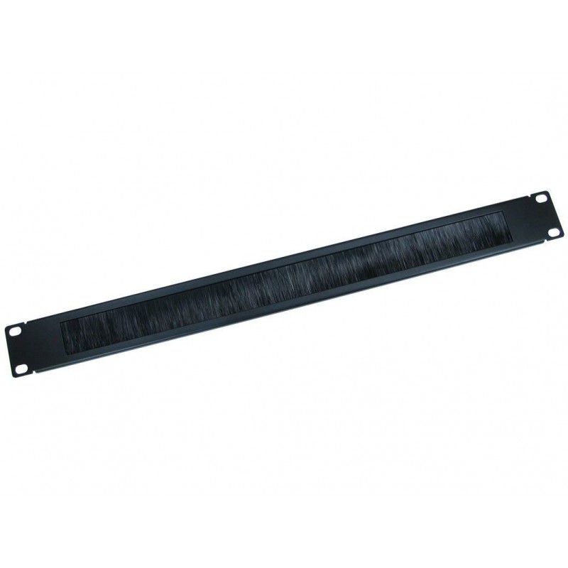 Ghidaj cabluri cu perii (organizator cabluri rack) , 1U , negru - DATEUP 