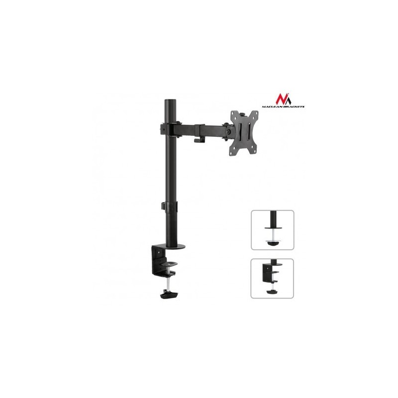 Suport de birou pentru monitor, reglabil, 13- 32 inch, Negru, Maclean, MC-752 