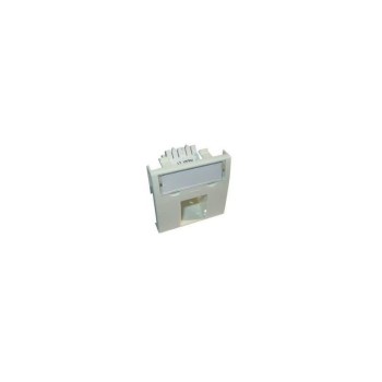 Conector inclinat, 1xRJ45 UTP cat.5e, 45x45 PowerCat, alb, (compatibil Legrand Mosaic) - Molex 