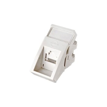 Conector inclinat, 1xRJ45 UTP cat.6, 22.5x45 PowerCat, alb, (compatibil Legrand Mosaic) - Molex 