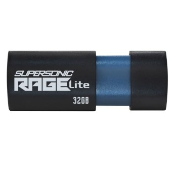 MEMORIE USB 3.2 PATRIOT Supersonic Rage Lite, 32 GB, protectie slide, negru, 