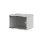 Rack 19 9U 540x400, de perete, dezasamblat, usa fata sticla, gri, capacitate 30kg, seria D-SOHO BASIC, DECKRO 