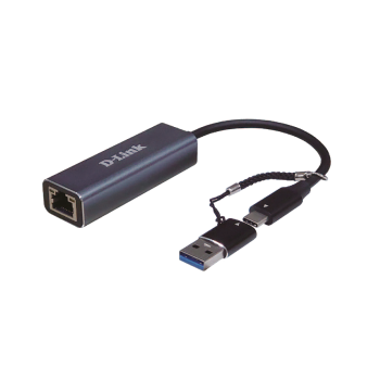 ADAPTOR RETEA D-LINK , extern, USB-C, port RJ-45, 2.5 Gbps, adaptor USB-A inclus 