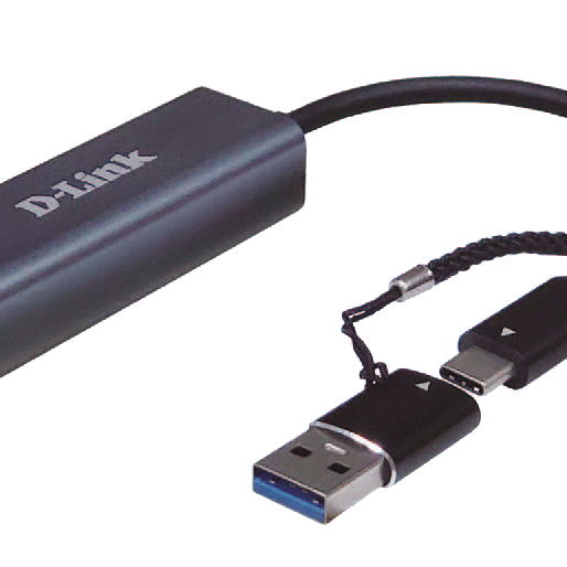 ADAPTOR RETEA D-LINK , extern, USB-C, port RJ-45, 2.5 Gbps, adaptor USB-A inclus 