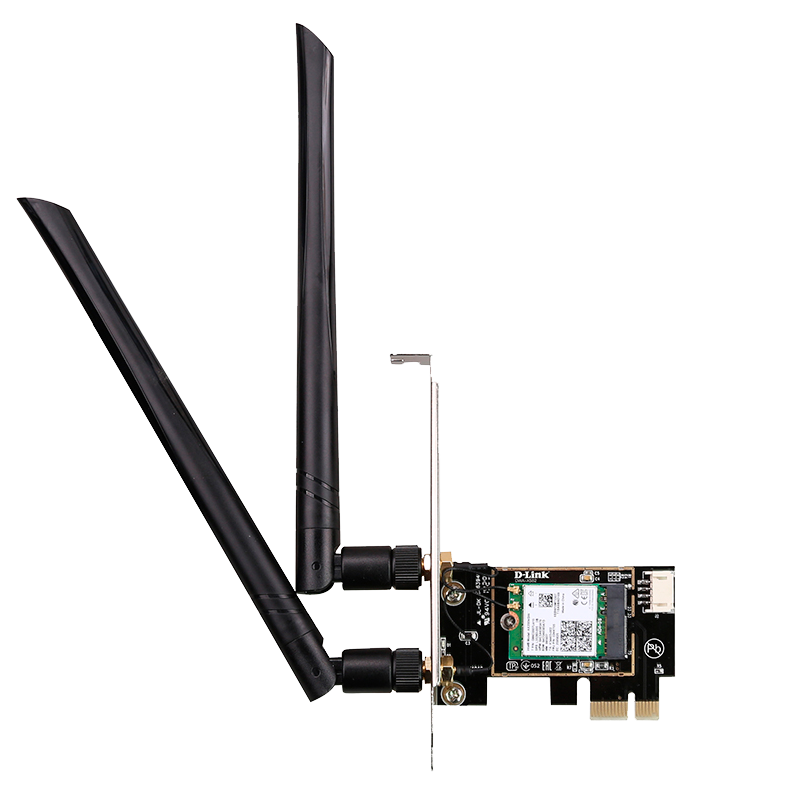 ADAPTOR RETEA D-LINK AX 3000, intern PCI-EX, wireless Wi-Fi 6, Bluetooth 5.0 connectivity, 2 x antena externa 5 dBi, 