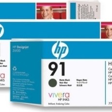 Tri-Pack Original HP Matte Black, nr.91, pentru DesignJet Z6100, 3x775ml, (timbru verde 0.45 lei), 