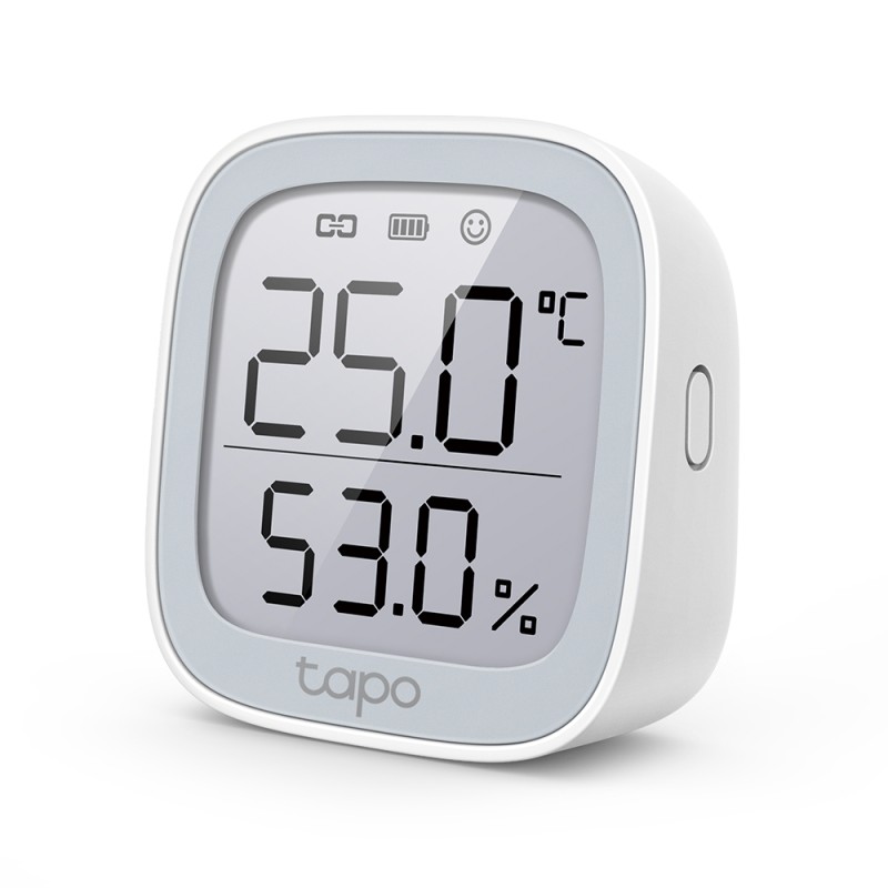 SENZOR SMART de temp si umiditate TP-LINK, necesita hub Tapo H100 ptr functionare,programare prin smartph aplic Tapo,display 2.7