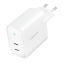 ALIMENTATOR retea 220V LOGILINK, universal, 2 x USB-C,  maxim 11V/1.8A, GaN 40W, suport OCP/OVP/OHP/SCP, alb, 