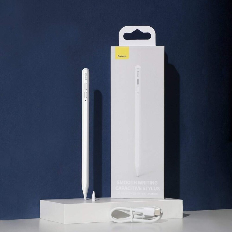 TOUCH PEN Baseus Smooth Writing 2 Series, indicator LED, incarcare Type-C, compatibil Ipad, alb 