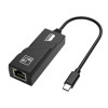 ADAPTOR RETEA USB SPACER adaptor, USB 3.1 Type-C (T) la RJ45 (M), 0.15m, 10/100/1000 Mbit/s, Grey, 