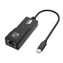ADAPTOR RETEA USB SPACER adaptor, USB 3.1 Type-C (T) la RJ45 (M), 0.15m, 10/100/1000 Mbit/s, Grey, 
