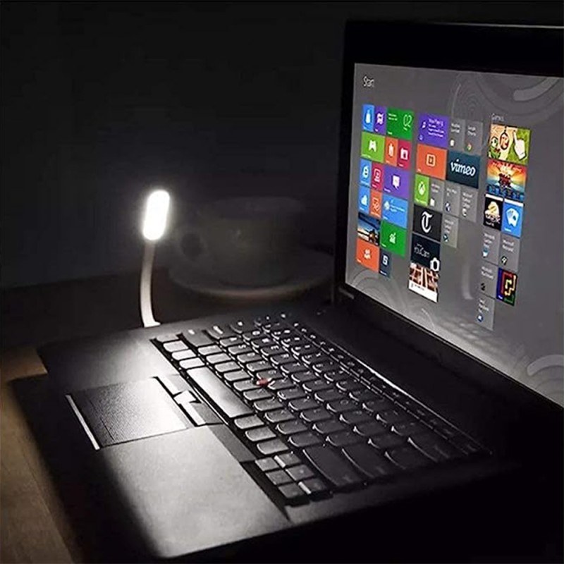 LAMPA LED USB pentru notebook, SPACER, white, 