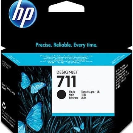 Cartus Cerneala Original HP Black, nr.711, pentru DesignJet T120|T520,38ml , (timbru verde 0.15 lei), 