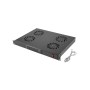 Unitate cu 4 ventilatoare, 1U, termostat digital, senzor temp, temporizator, display LED, negru, cablu alimentare 1,5m - DATEUP 