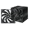 VENTILATOR ARCTIC PC, F12 (Black) - 5 Pack,