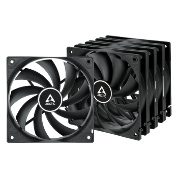 VENTILATOR ARCTIC PC, F12 (Black) - 5 Pack,